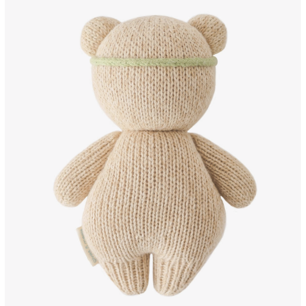 Ivory Floral Baby Honey Bear