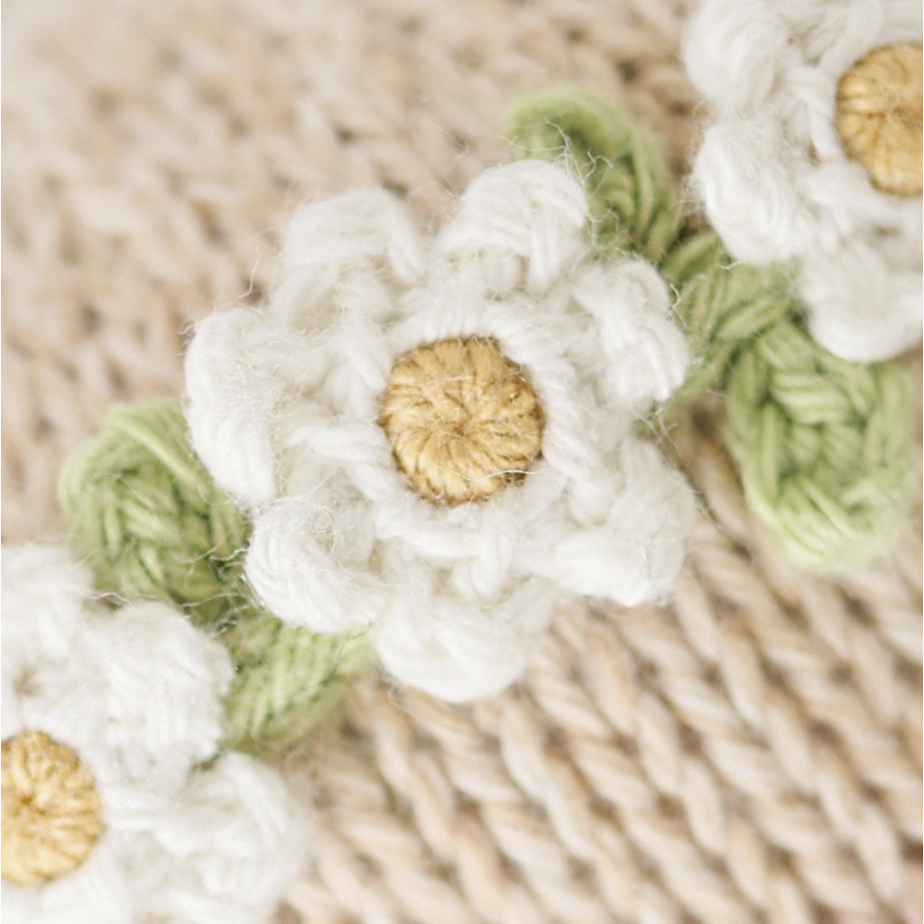 Ivory Floral Baby Honey Bear