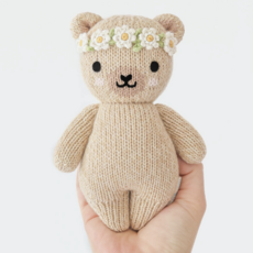 Ivory Floral Baby Honey Bear