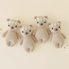 Ivory Floral Baby Honey Bear