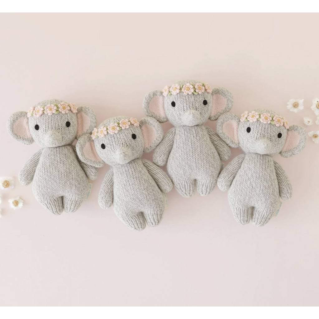 Blush Floral Baby Elephant & Flower Crown