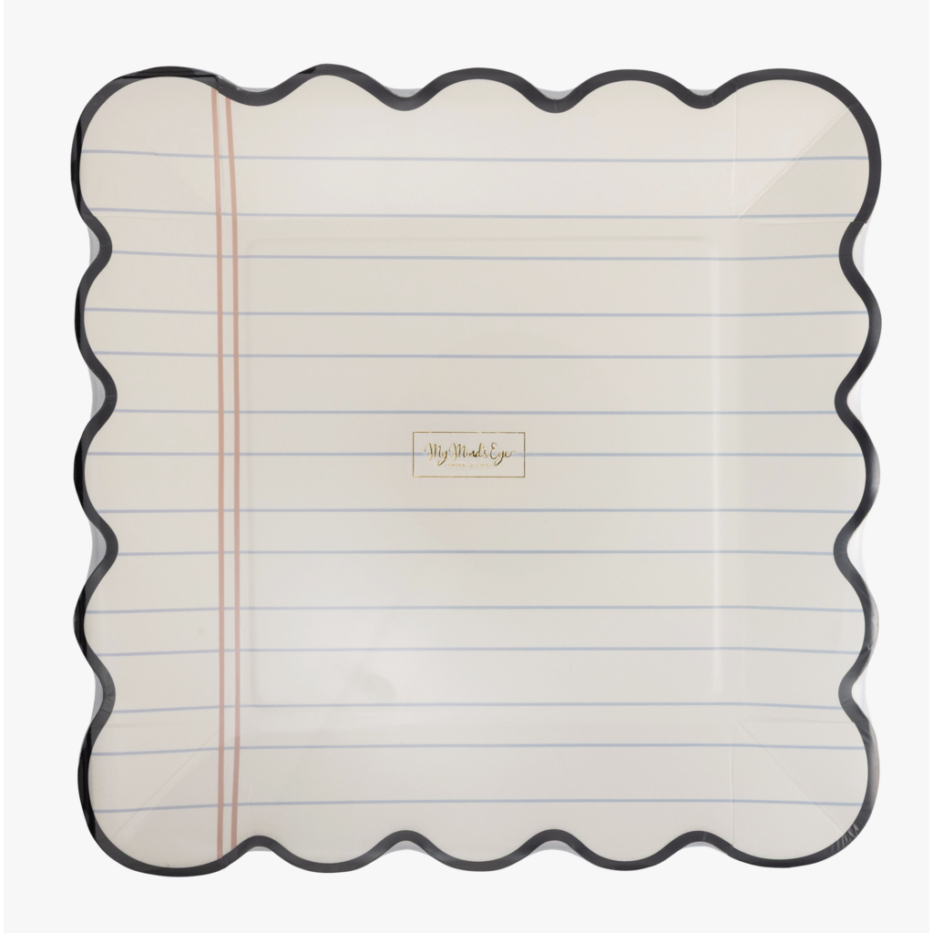 Notebook Lined Paper Plates