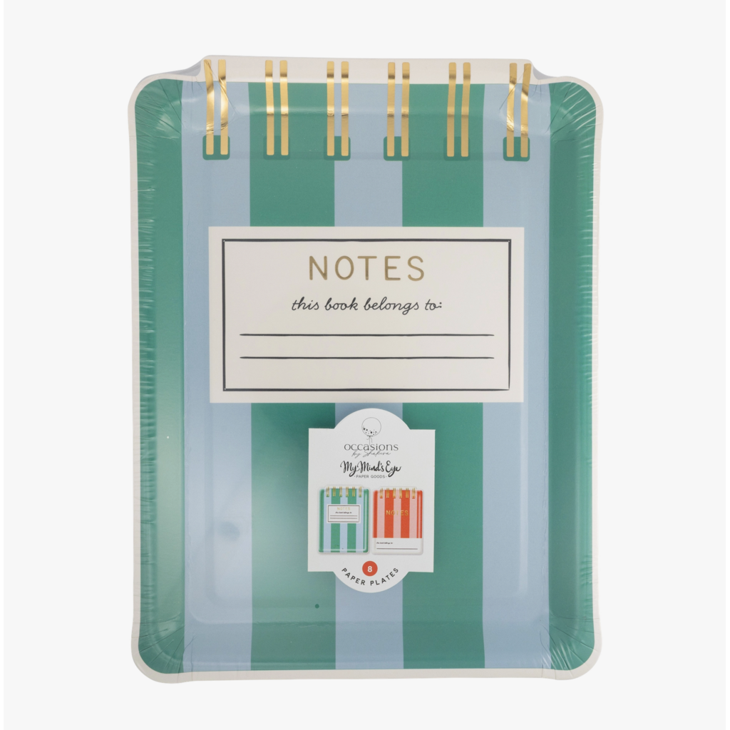 Notebook Shaped Plate Set