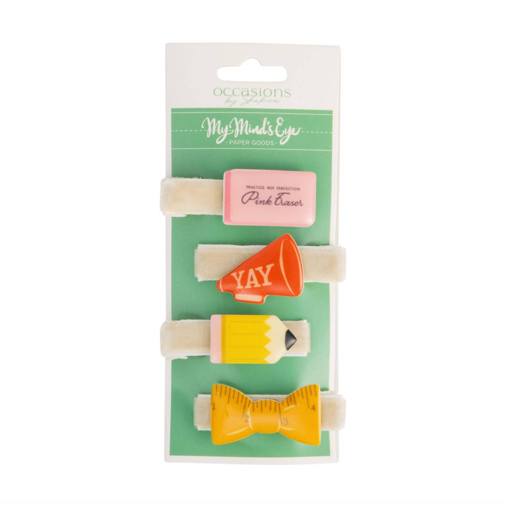 Back To School Resin Barrettes
