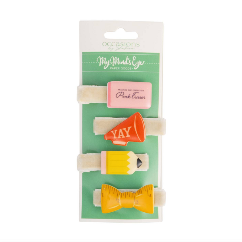 Back To School Resin Barrettes