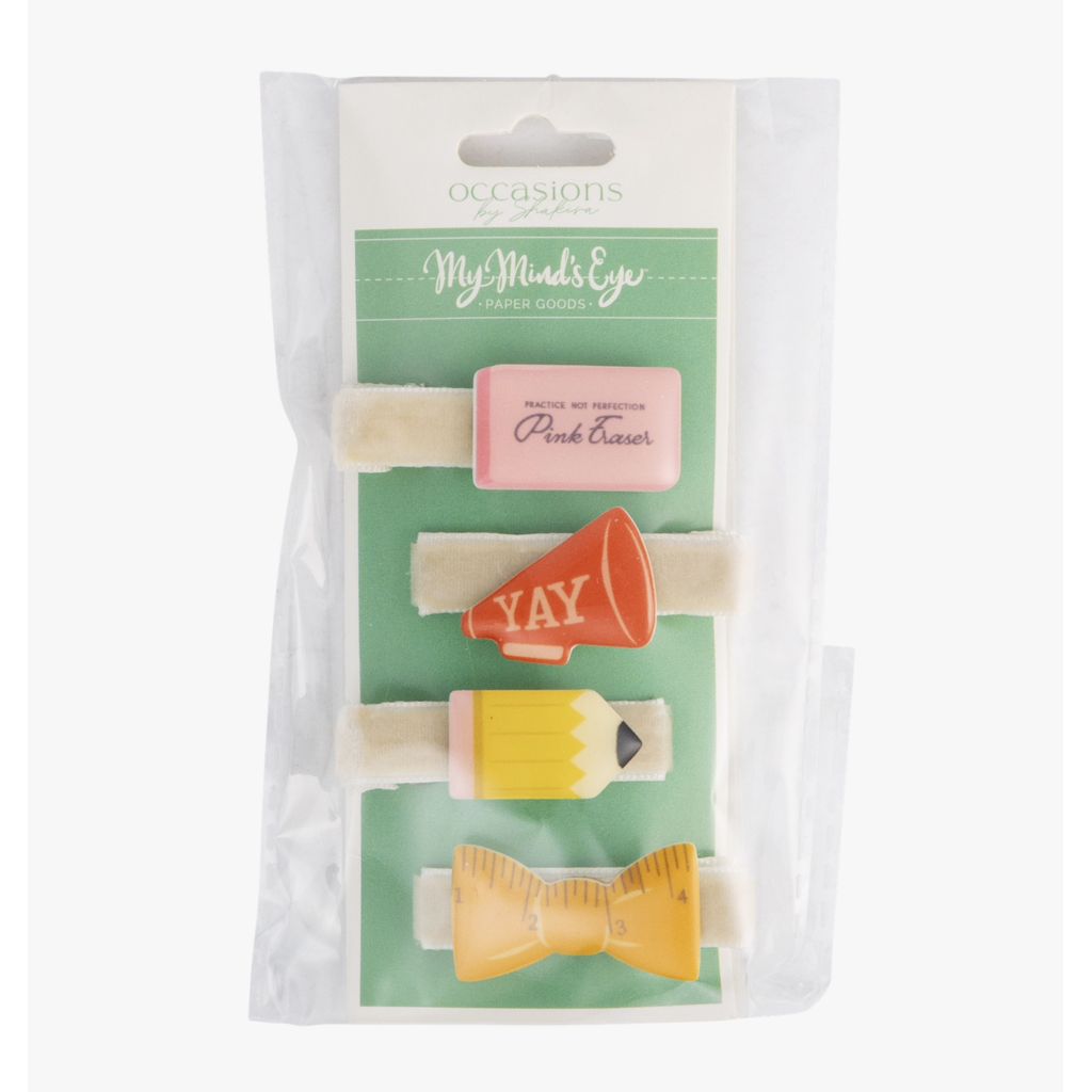 Back To School Resin Barrettes