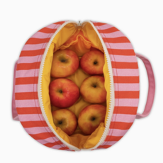 Awning Stripe Pink Zipper Lunchbox