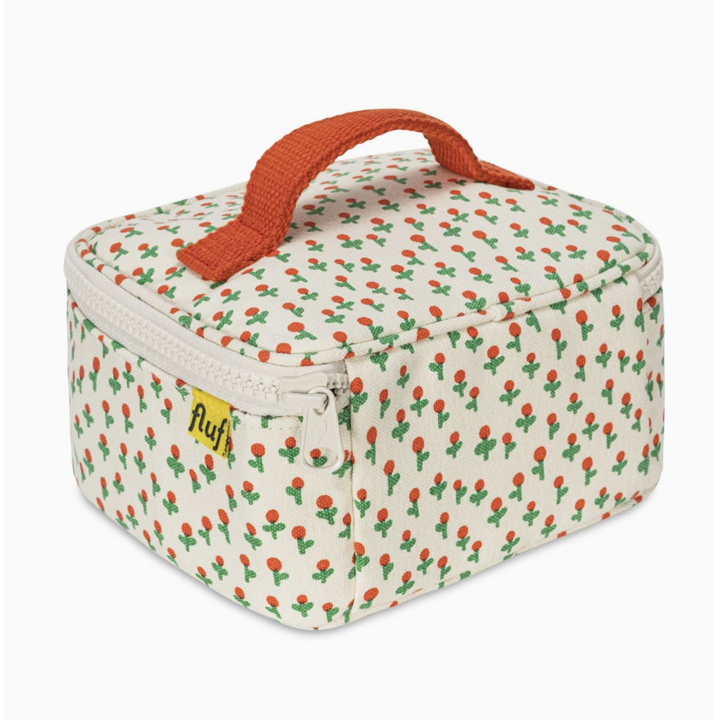 Tiny Roses Mini Zip Cube Lunchbox