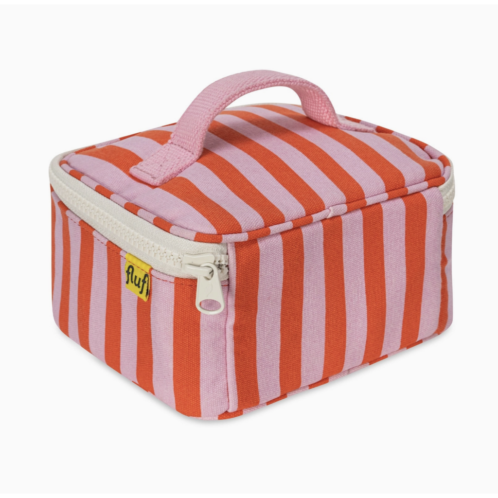Awning Stripe Pink Mini Zip Cube Lunchbox