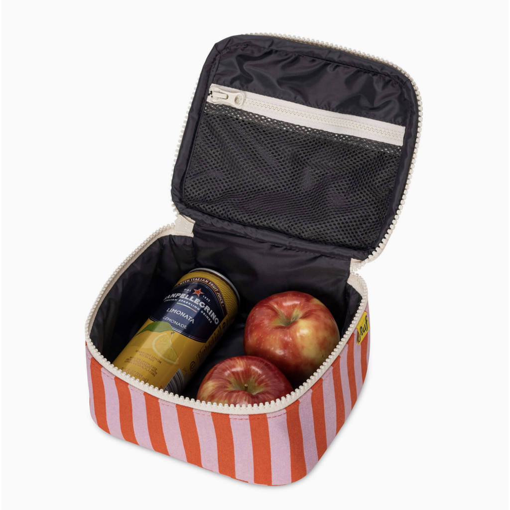 Awning Stripe Pink Mini Zip Cube Lunchbox