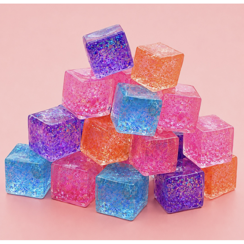 Sparkle Disco Cubes Squishy