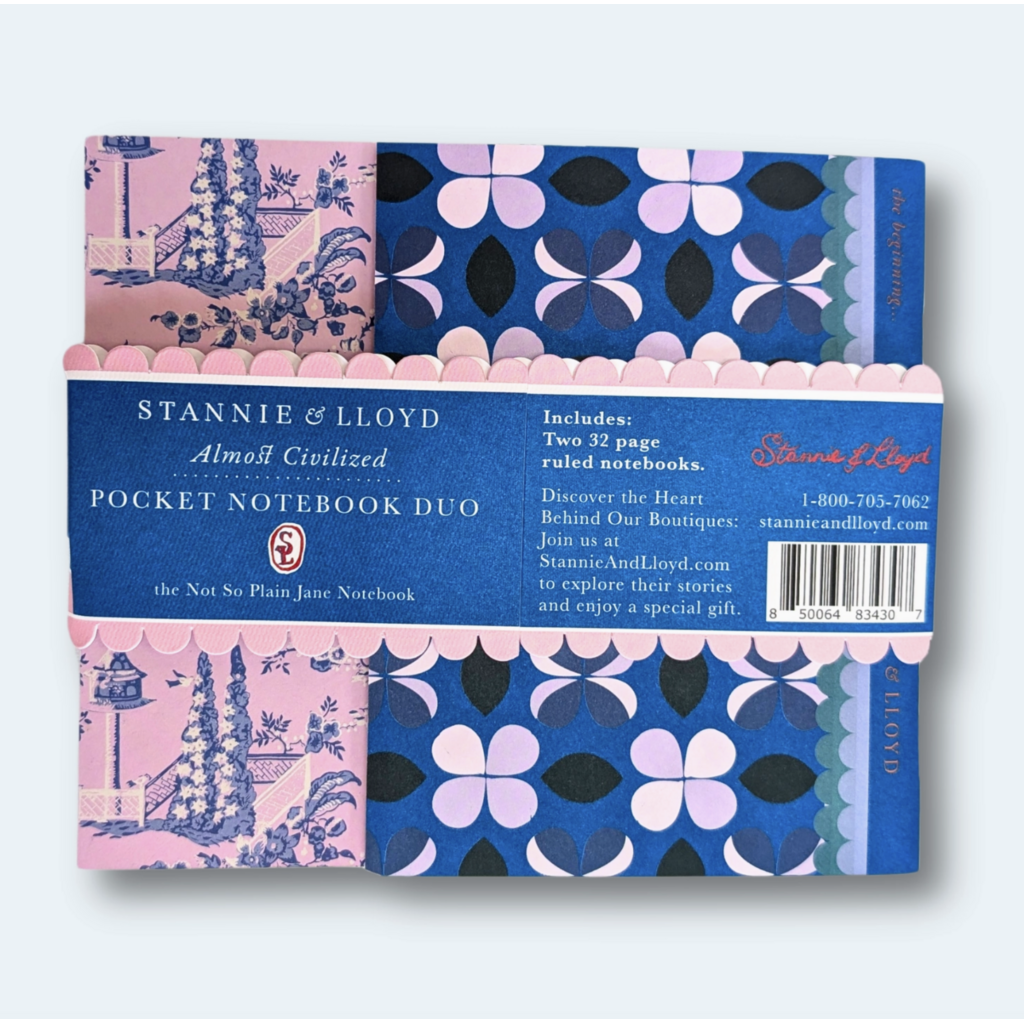 Modern Toile Pocket Notebook Duo