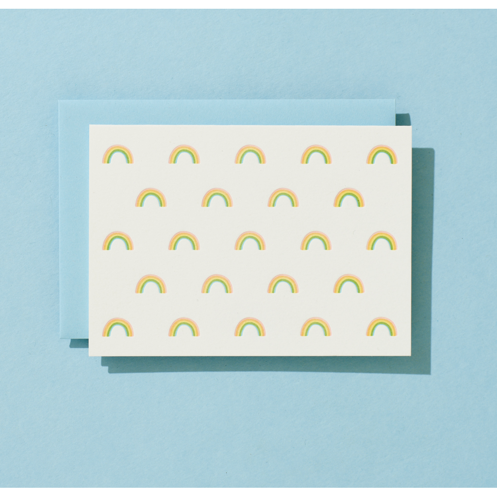 Rainbow Pattern Letterpress Card Box Set