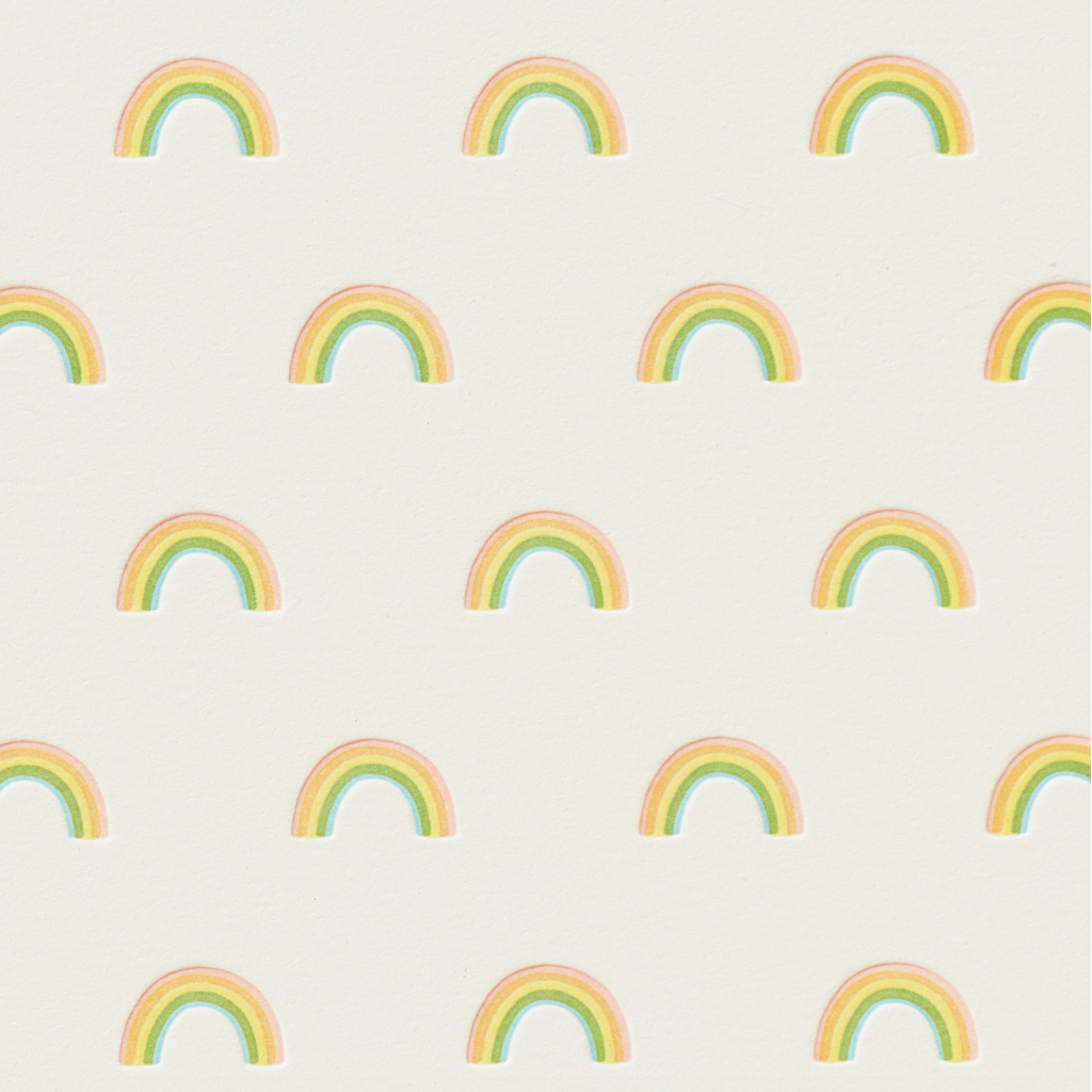 Rainbow Pattern Letterpress Card Box Set