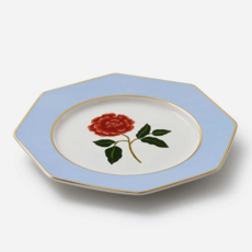 Roses Porcelain Dessert Plate Set
