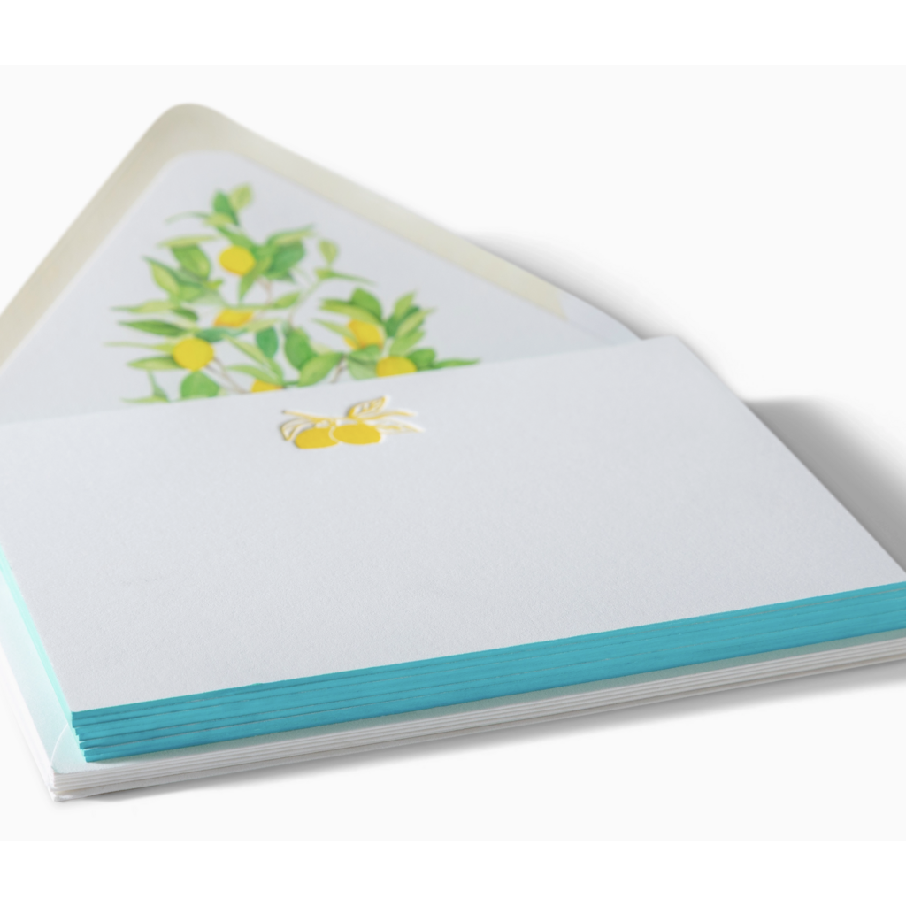 Lemon Fancy Pants Letterpress Notecards
