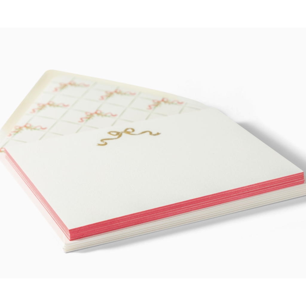 Bow Fancy Pants Engraved Notecards