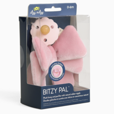 Bitzy Pal Natural Rubber Pacifier & Plush - Bow