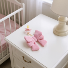 Bitzy Pal Natural Rubber Pacifier & Plush - Bow