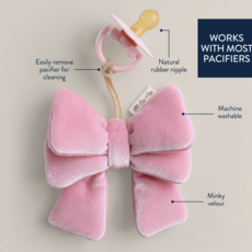 Bitzy Pal Natural Rubber Pacifier & Plush - Bow