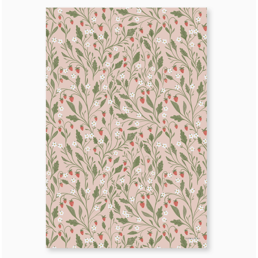 Strawberry Fields Gift Wrap Flat Sheet
