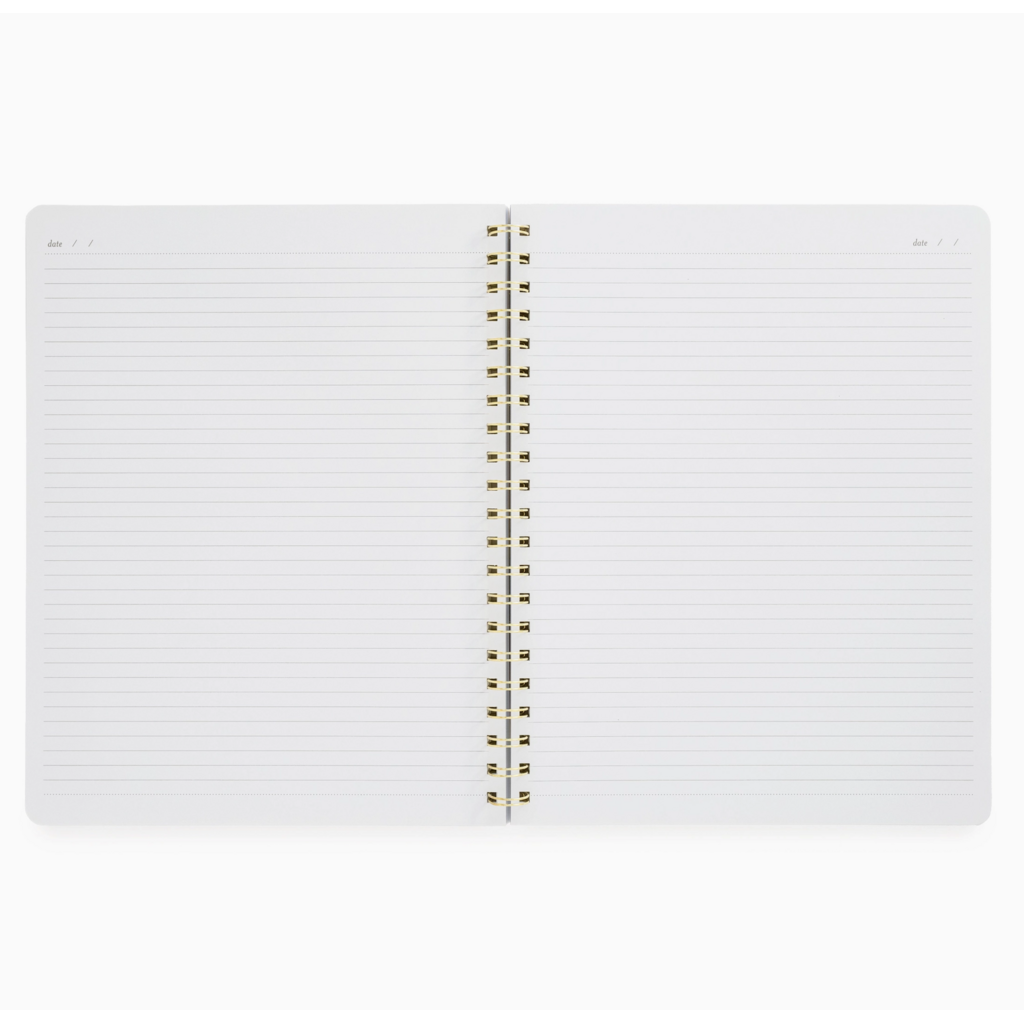 Large Spiral Notebook Grey Stripe