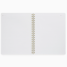 Large Spiral Notebook Grey Stripe