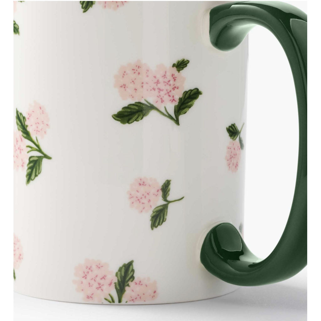 Pink Hydrangea Porcelain Mug