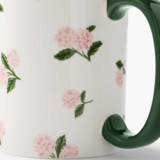 Pink Hydrangea Porcelain Mug