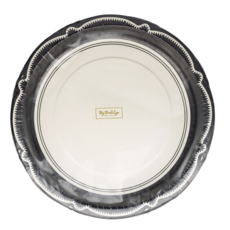 Black Bracket Edge Paper Plates
