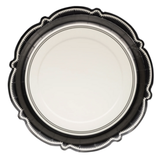 Black Bracket Edge Paper Plates