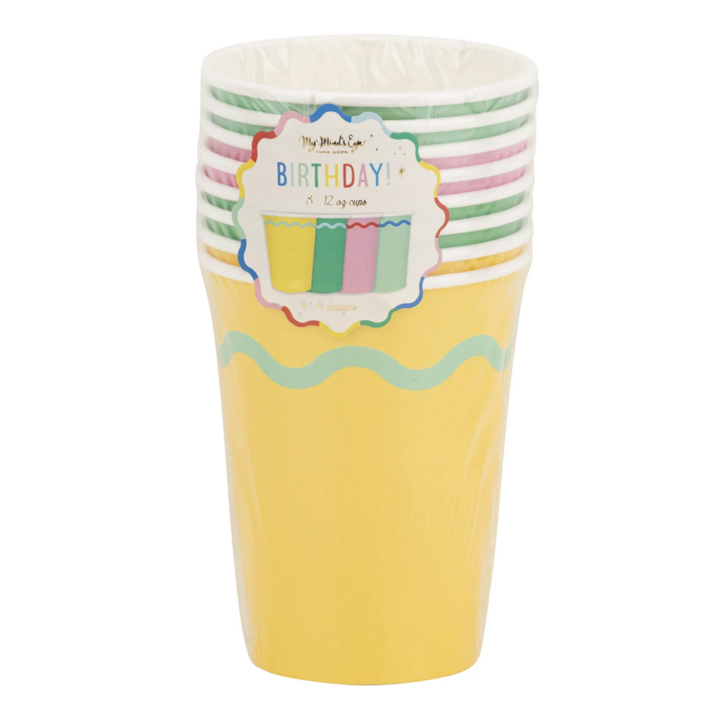 Bright Birthday Party Cups