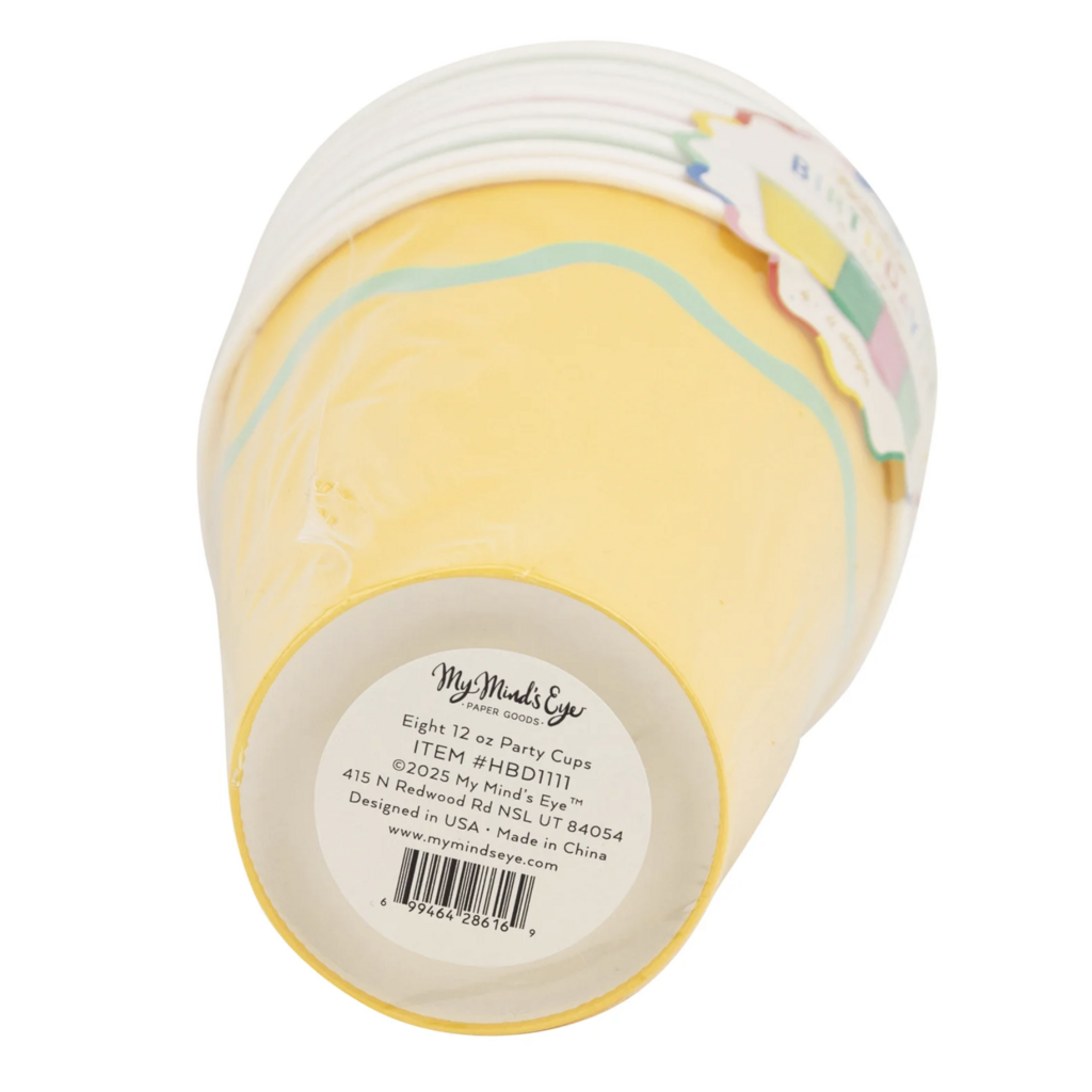 Bright Birthday Party Cups