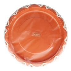 Falloween Rust Scalloped Round 10" Paper Plates