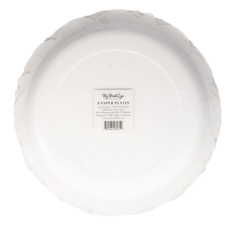 Falloween Rust Scalloped Round 10" Paper Plates
