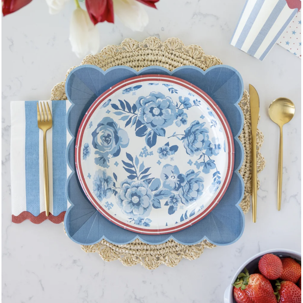 Hamptons Floral 10" Round Paper Plates