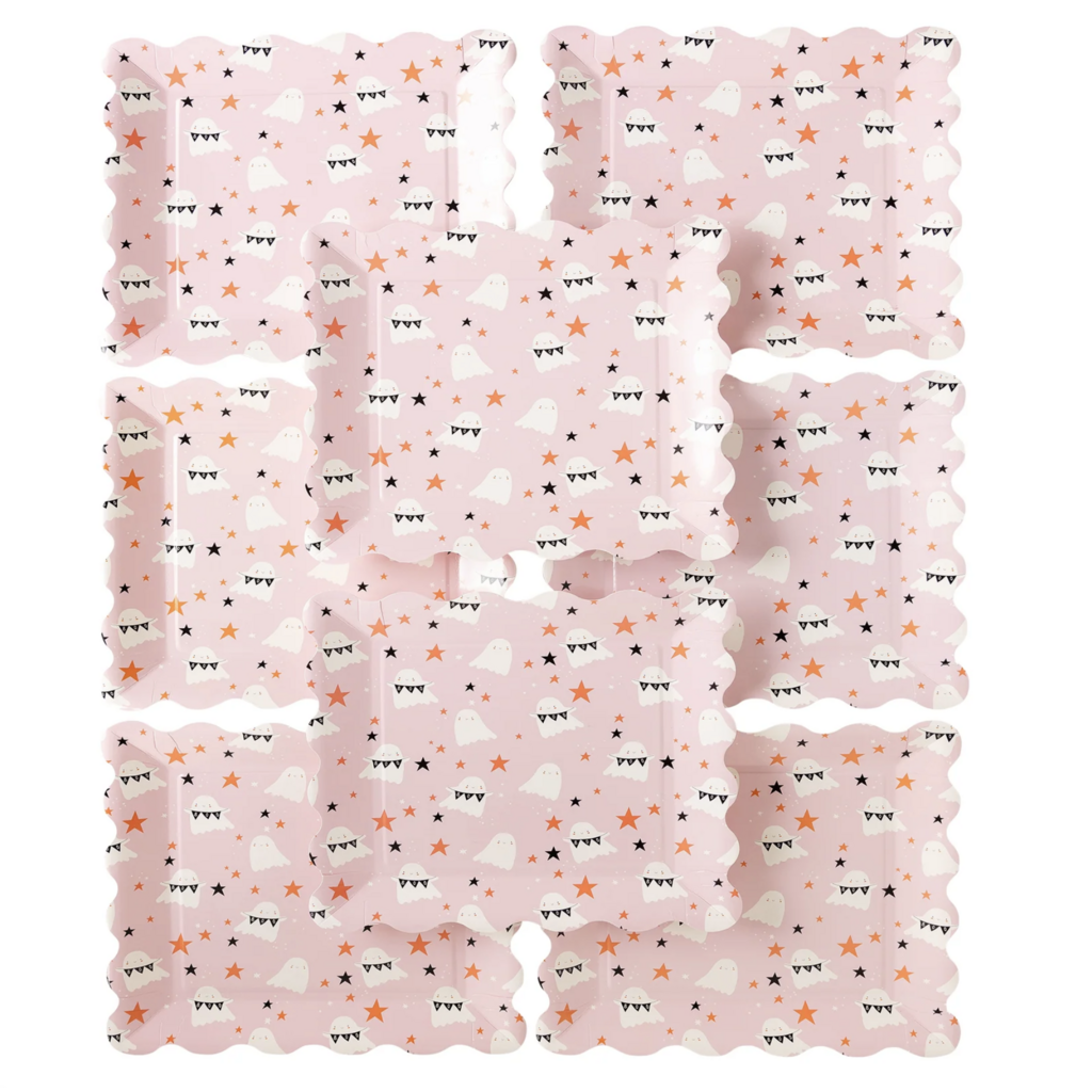 Ghoul Gang Scattered Ghosts Scalloped Plates