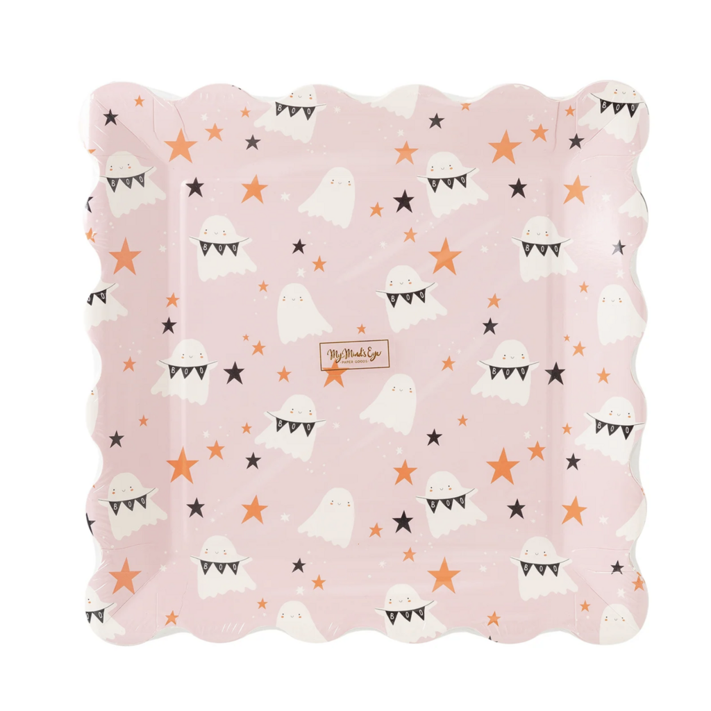 Ghoul Gang Scattered Ghosts Scalloped Plates