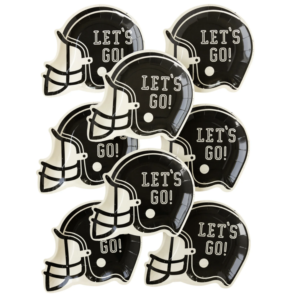 Football Helmet Shaped Plates