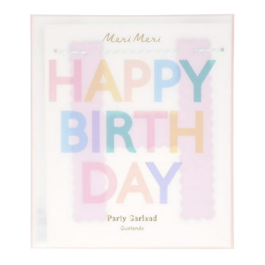 Scallop Pastel Happy Birthday Garland