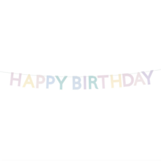 Scallop Pastel Happy Birthday Garland