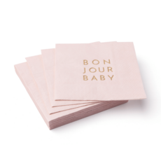 Bonjour Baby Petal Pink Cocktail Napkins