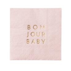 Bonjour Baby Petal Pink Cocktail Napkins