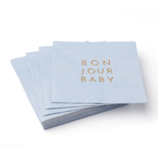 Bonjour Baby Sky Blue Cocktail Napkins
