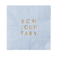 Bonjour Baby Sky Blue Cocktail Napkins