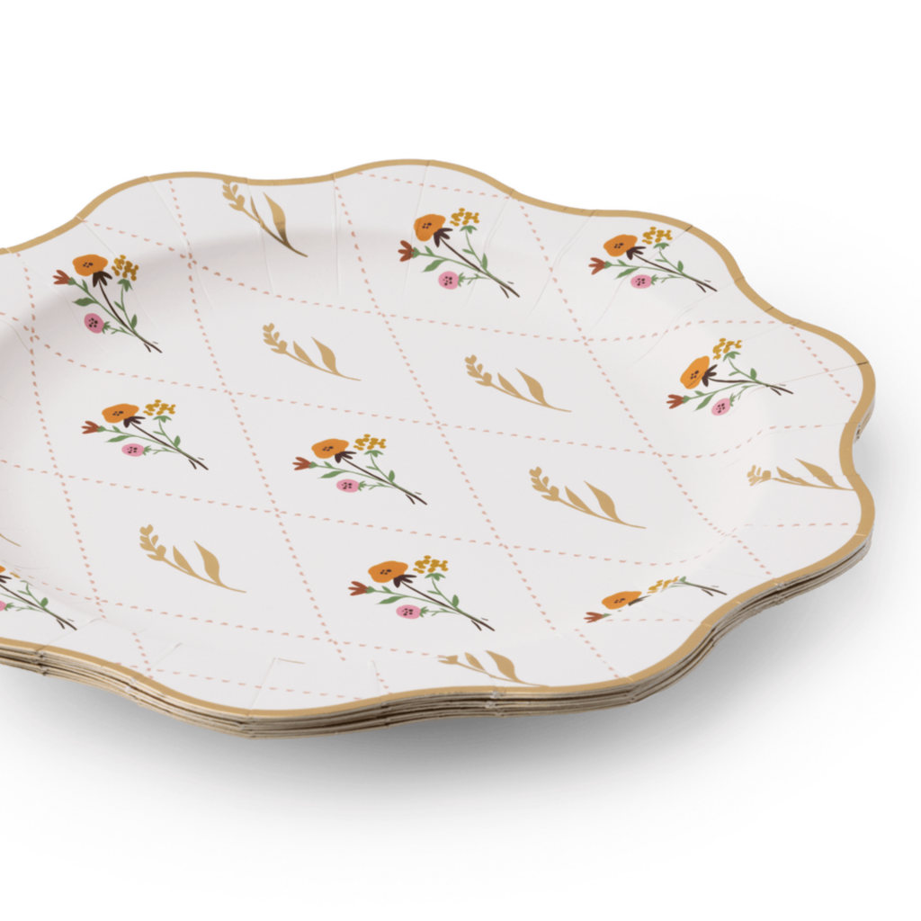 Cozy Fall Floral Dinner Plates