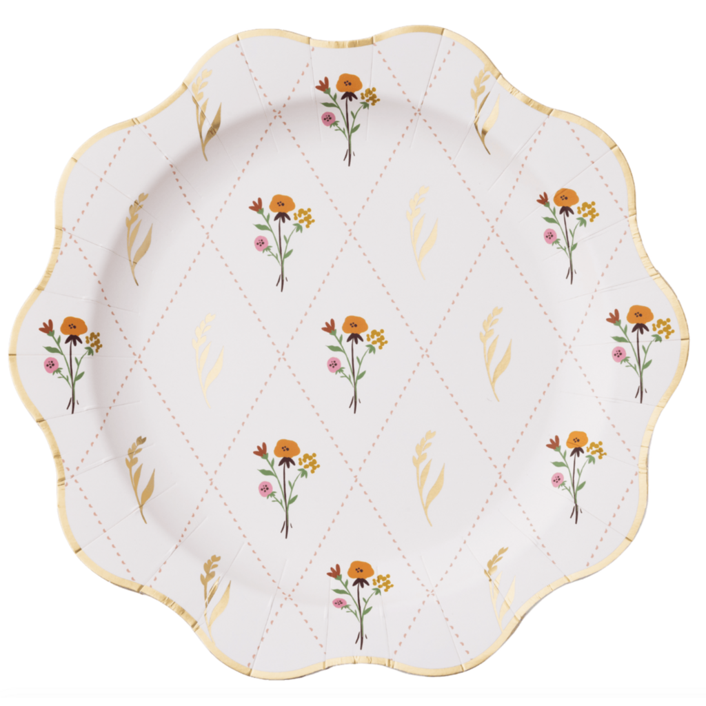 Cozy Fall Floral Dinner Plates