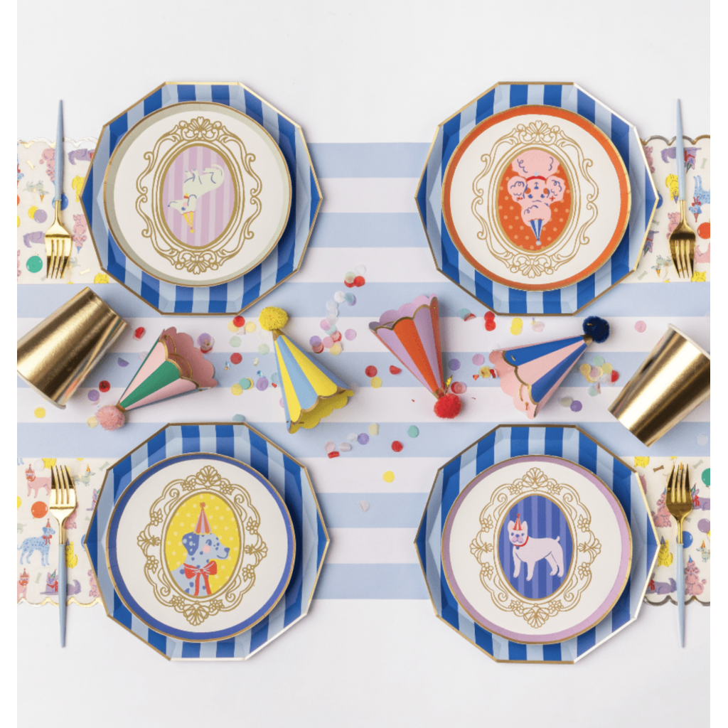 Palisades Blue Signature Cabana Stripe Plates