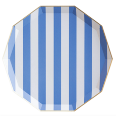 Palisades Blue Signature Cabana Stripe Plates