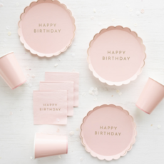 Petal Pink Signature Happy Birthday Cocktail Napkins